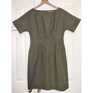Women's NWT COS Tailored Olive/Army Green Sheath Dress (Size 10)